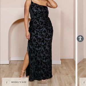 Revelry Bridesmaid Dress-Black Floral